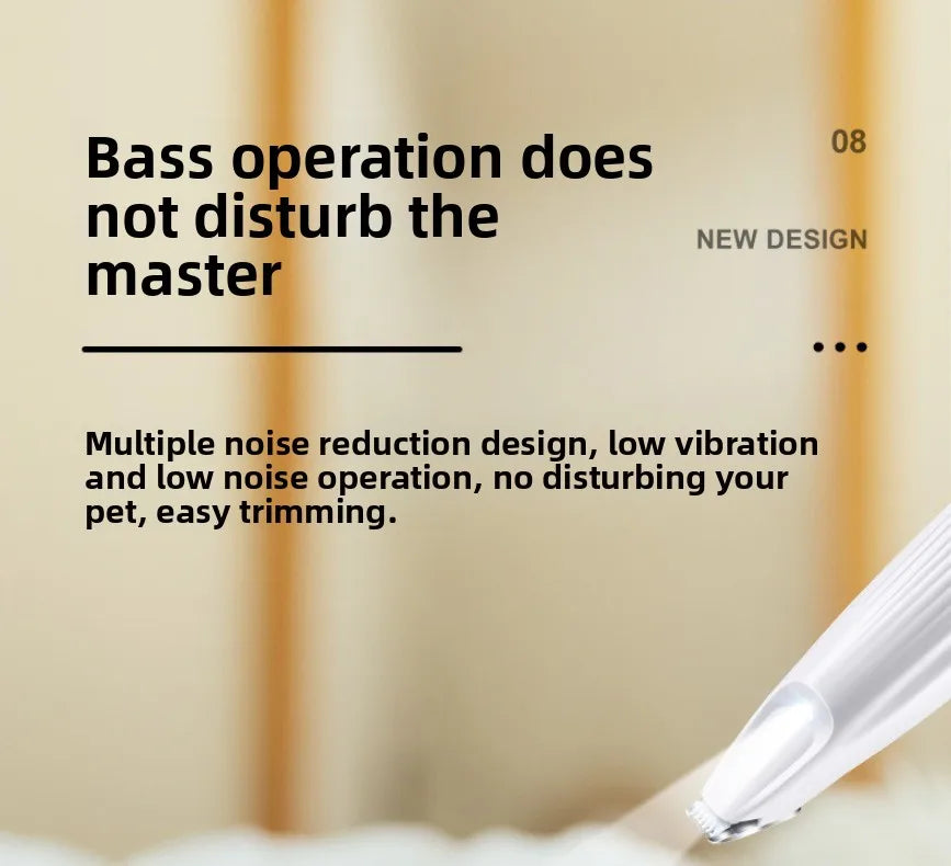 Grooming Clippers & LED Light LCD Display 18mm Wide Blade for Pet