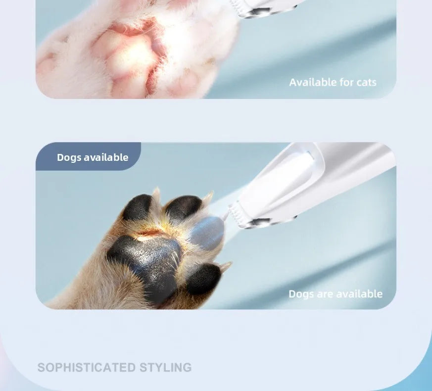 Grooming Clippers & LED Light LCD Display 18mm Wide Blade for Pet