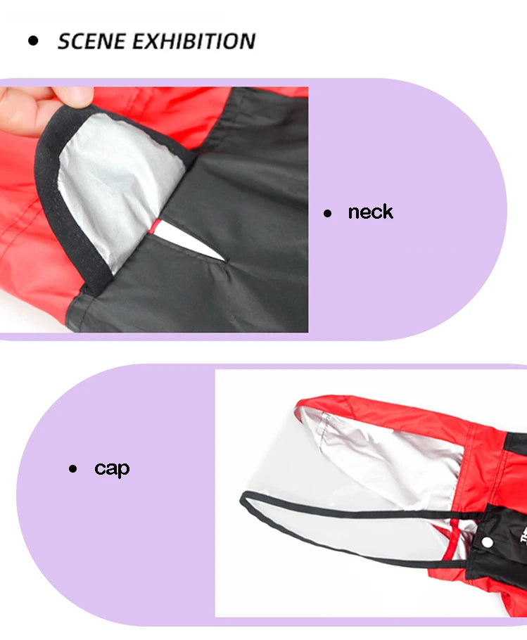 Raincoat The Dog Face Pet Clothes Jumpsuit Waterproof