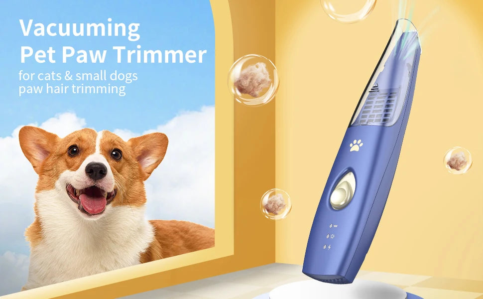 Pet Paw Trimmer with Vacuum Suction