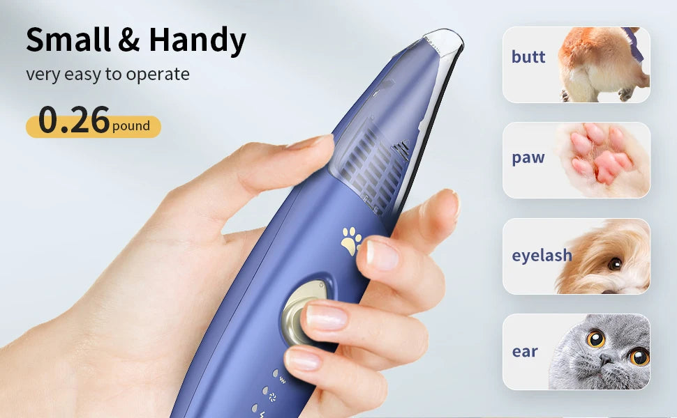 Pet Paw Trimmer with Vacuum Suction