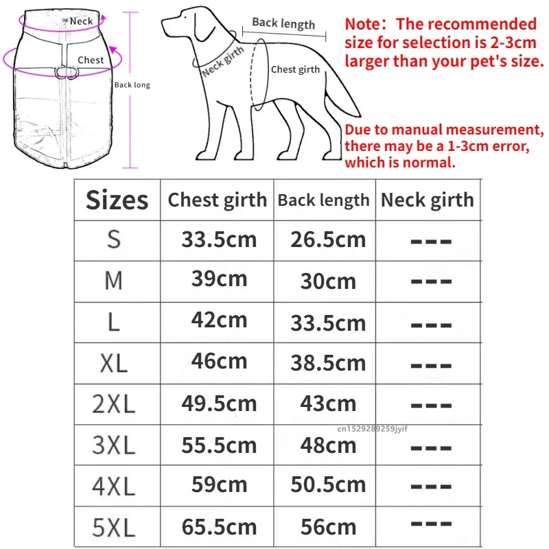 Waterproof Warm Clothes Pet Coat