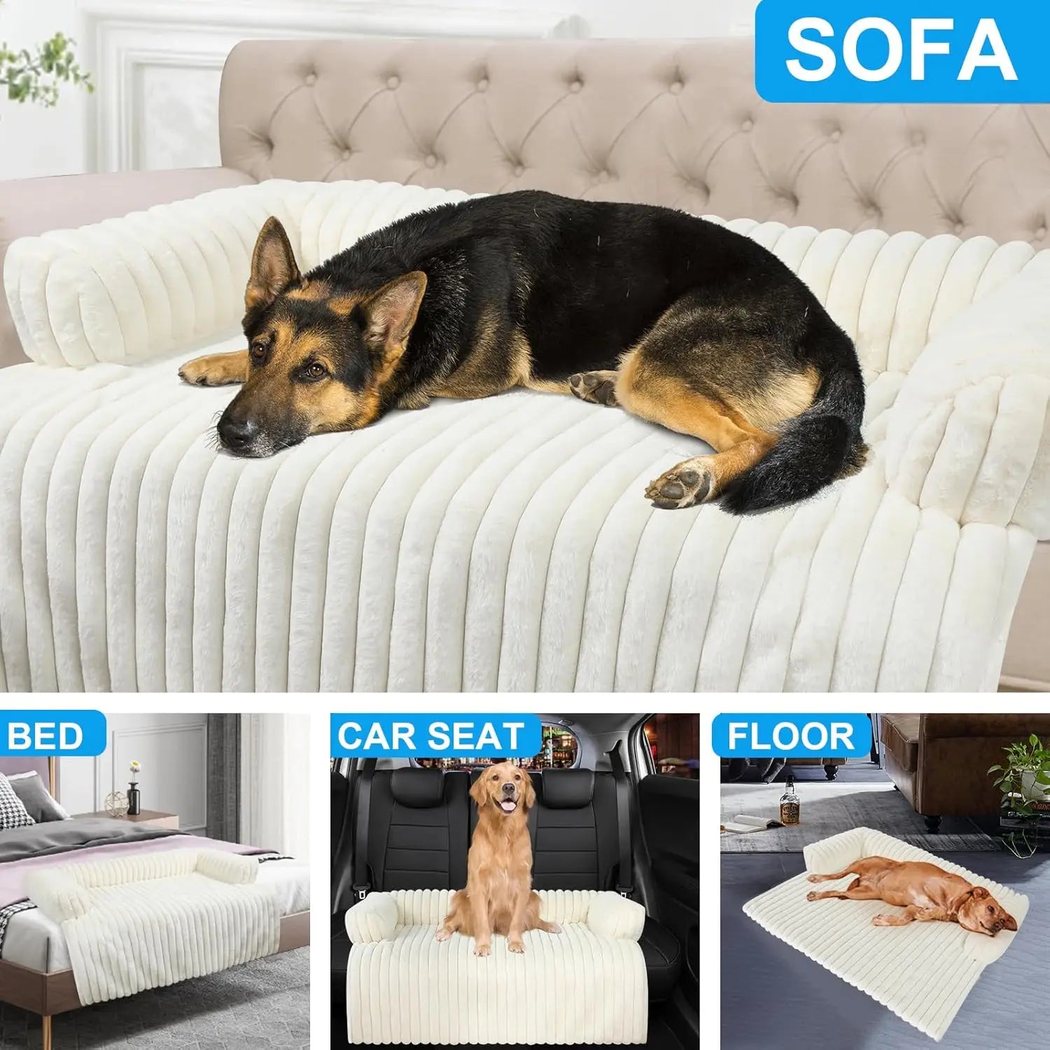 Cozy Plush Pet Sofa Bed