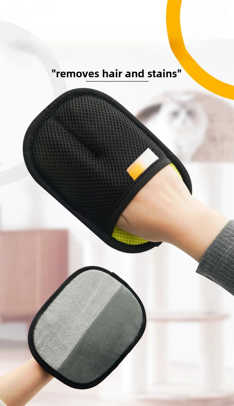 Large Pet Hair Removal Grooming Gloves