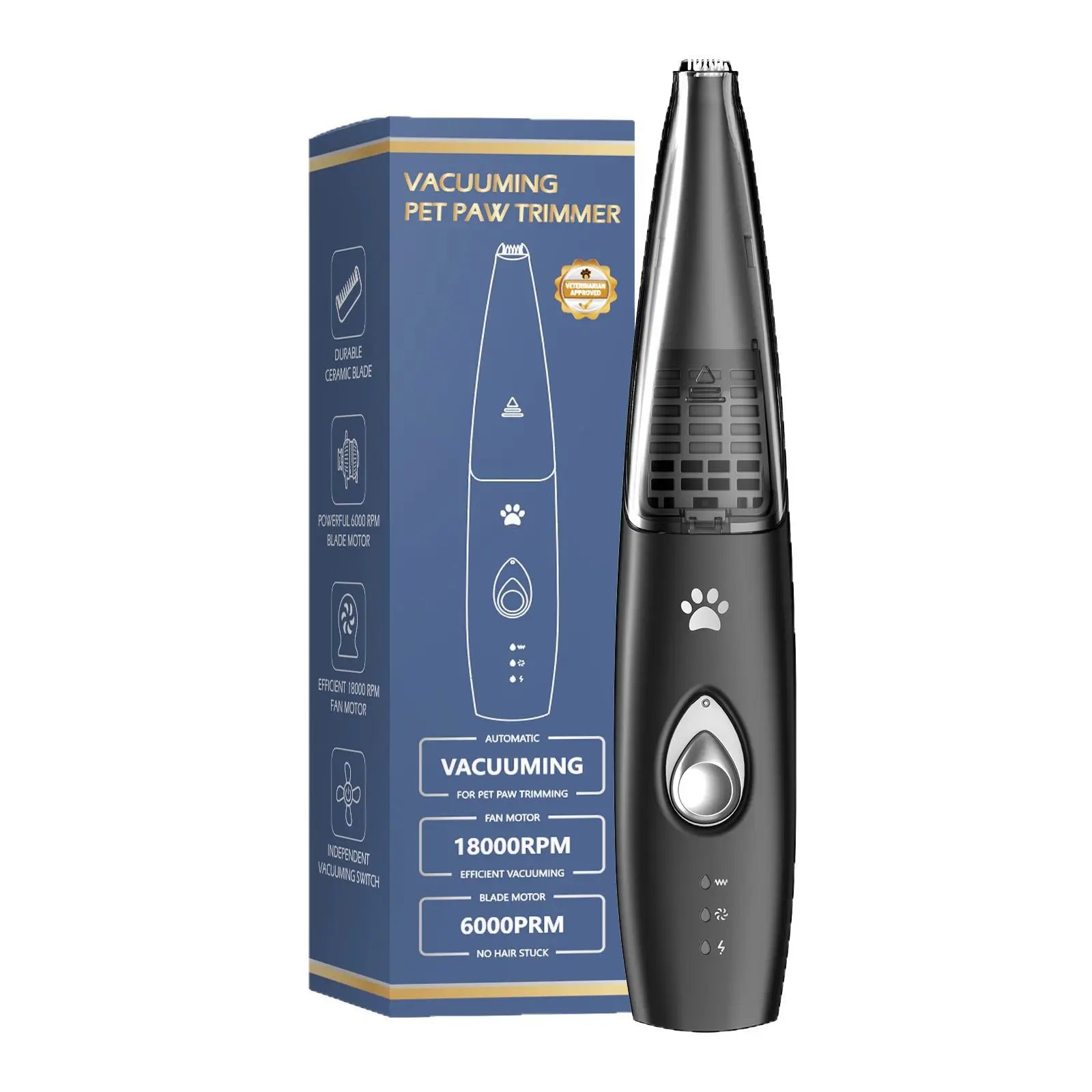 Pet Paw Trimmer with Vacuum Suction