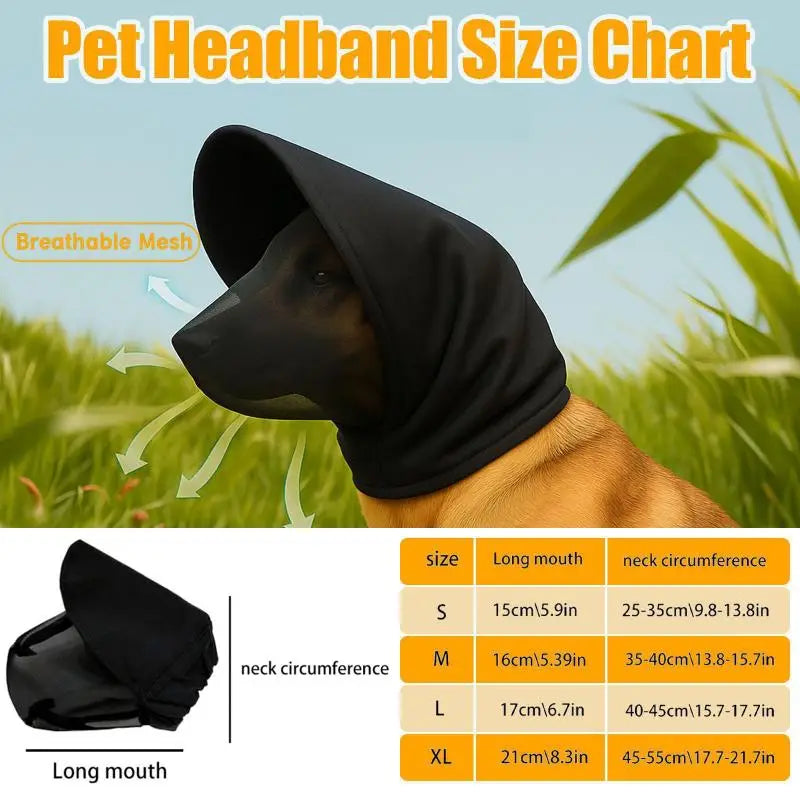 Dog Anti-Mosquito Bite Headgear Soft Mouth Cover