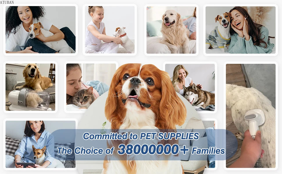 Pet Grooming Vacuum & Dog Grooming Kit
