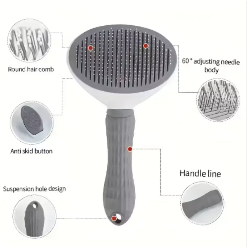 Pet Comb Self Cleaning Hair Remover Brush