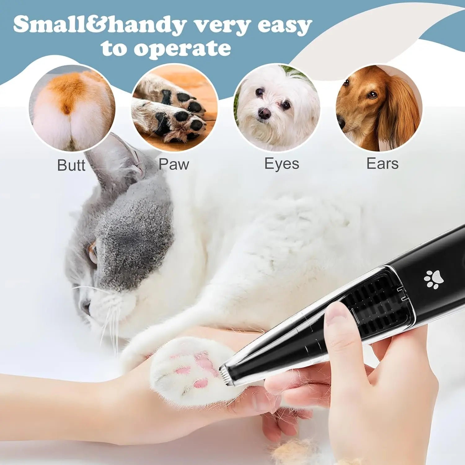 Pet Paw Trimmer with Vacuum Suction