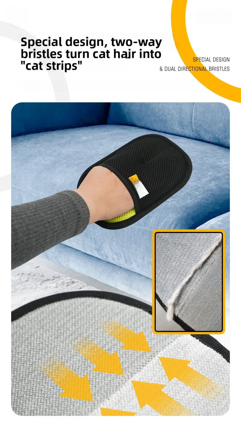 Large Pet Hair Removal Grooming Gloves