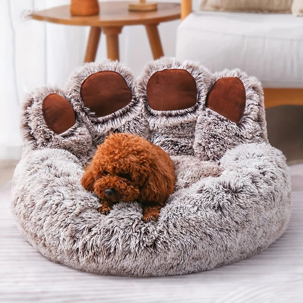 Paw Shape Comfortable Cozy Pet Sleeping Bed