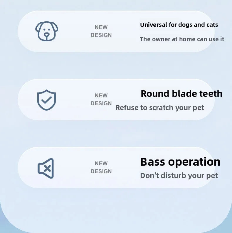 Grooming Clippers & LED Light LCD Display 18mm Wide Blade for Pet