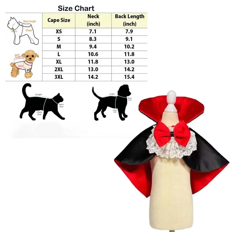 Halloween Vampire Cape for Pet