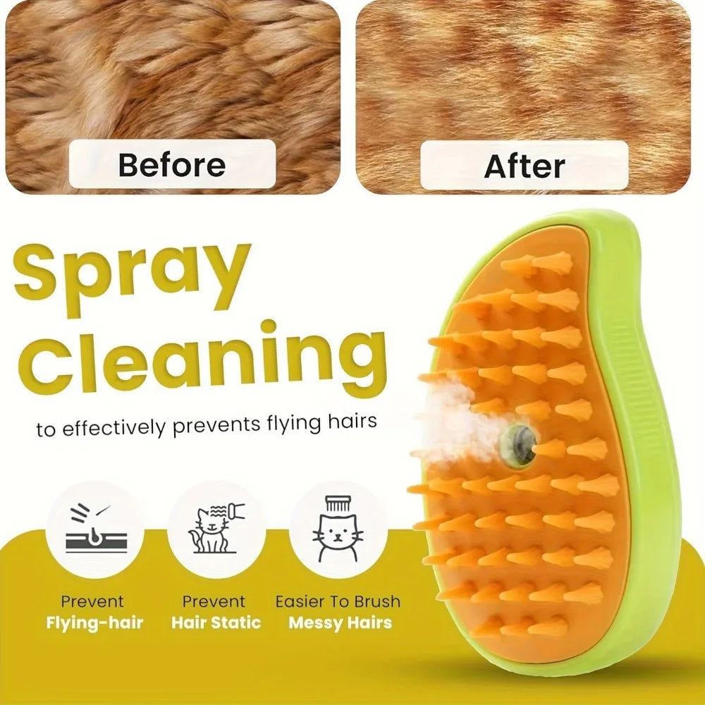 Pet Spray Grooming Brush - Waterless Bath Massage Comb