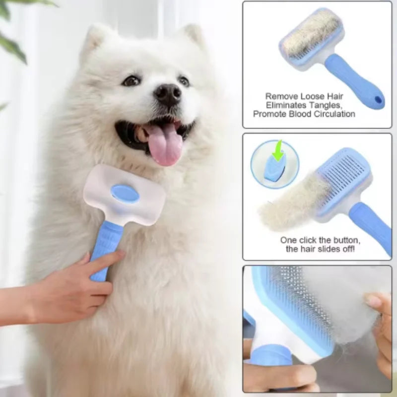 Pet Comb Self Cleaning Hair Remover Brush
