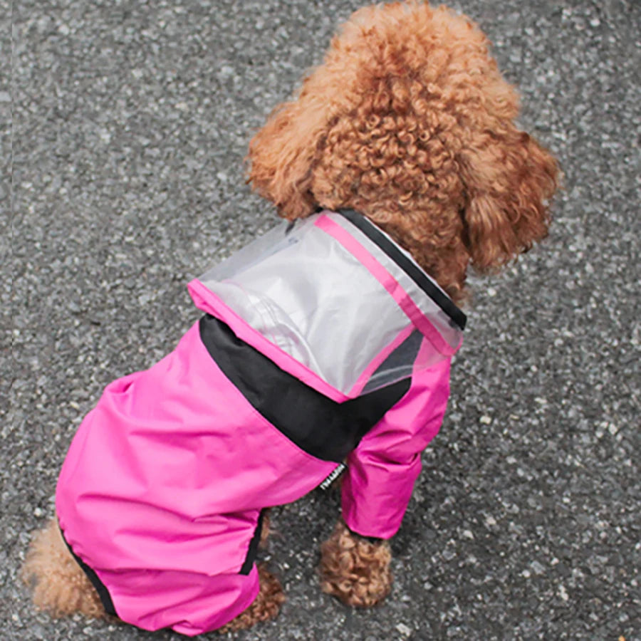 Raincoat The Dog Face Pet Clothes Jumpsuit Waterproof
