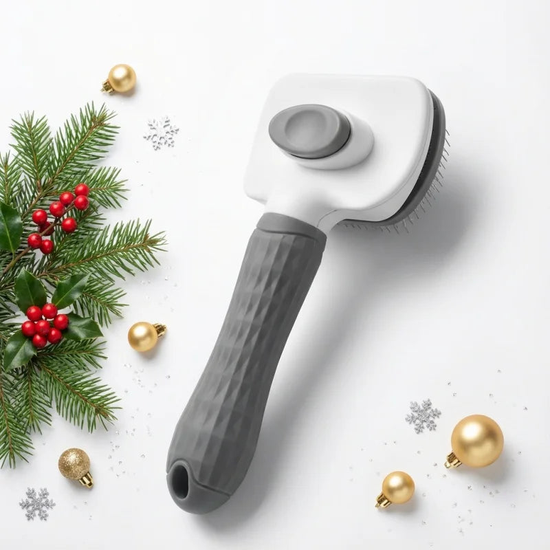 Massage Comb - Push-Button Release, for Pet Grooming