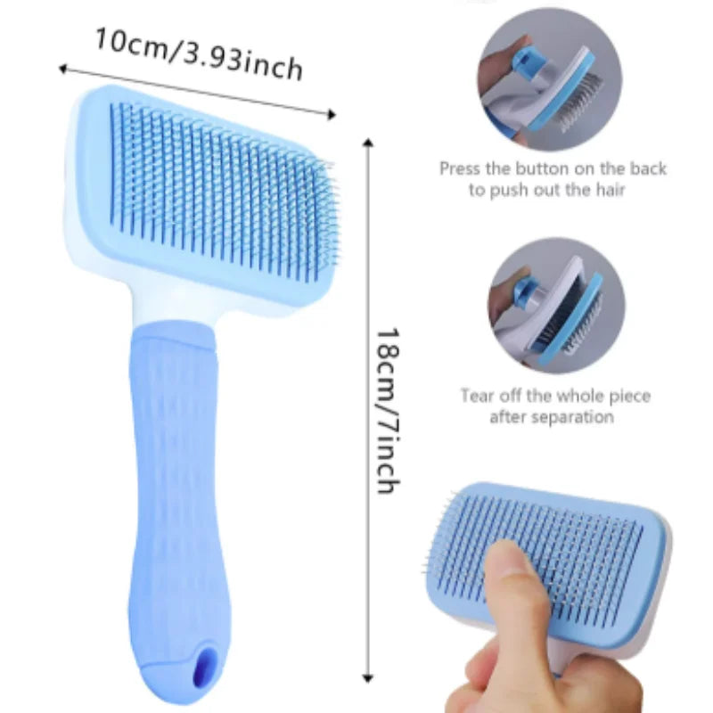 Pet Comb Self Cleaning Hair Remover Brush