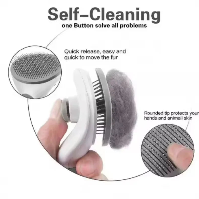 Pet Comb Self Cleaning Hair Remover Brush