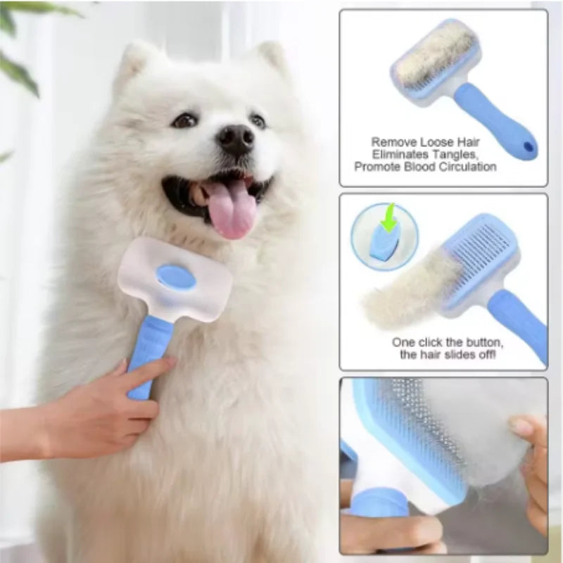 Pet Comb Self Cleaning Hair Remover Brush