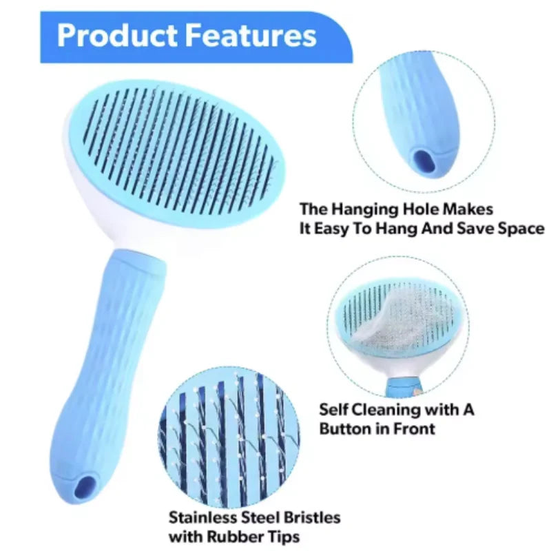 Pet Comb Self Cleaning Hair Remover Brush