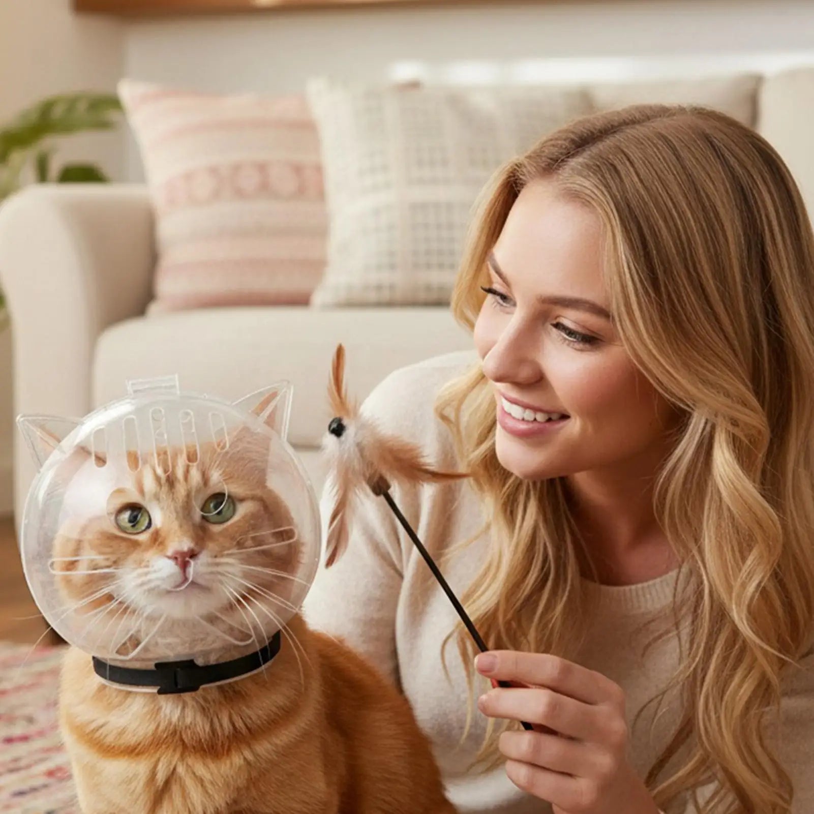 Bubble Muzzle Breathable Cat Hood