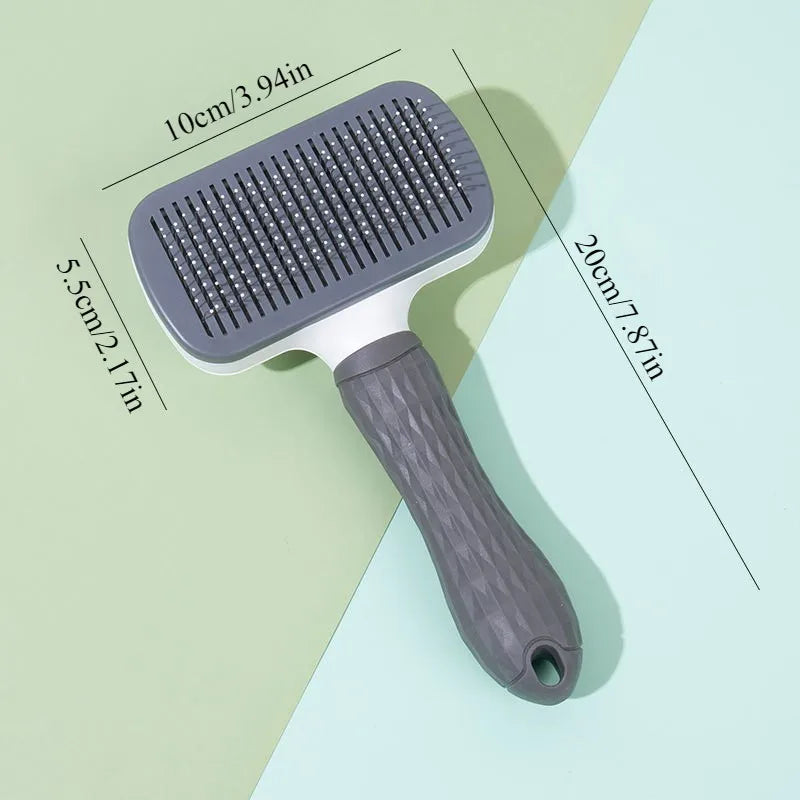 Massage Comb - Push-Button Release, for Pet Grooming
