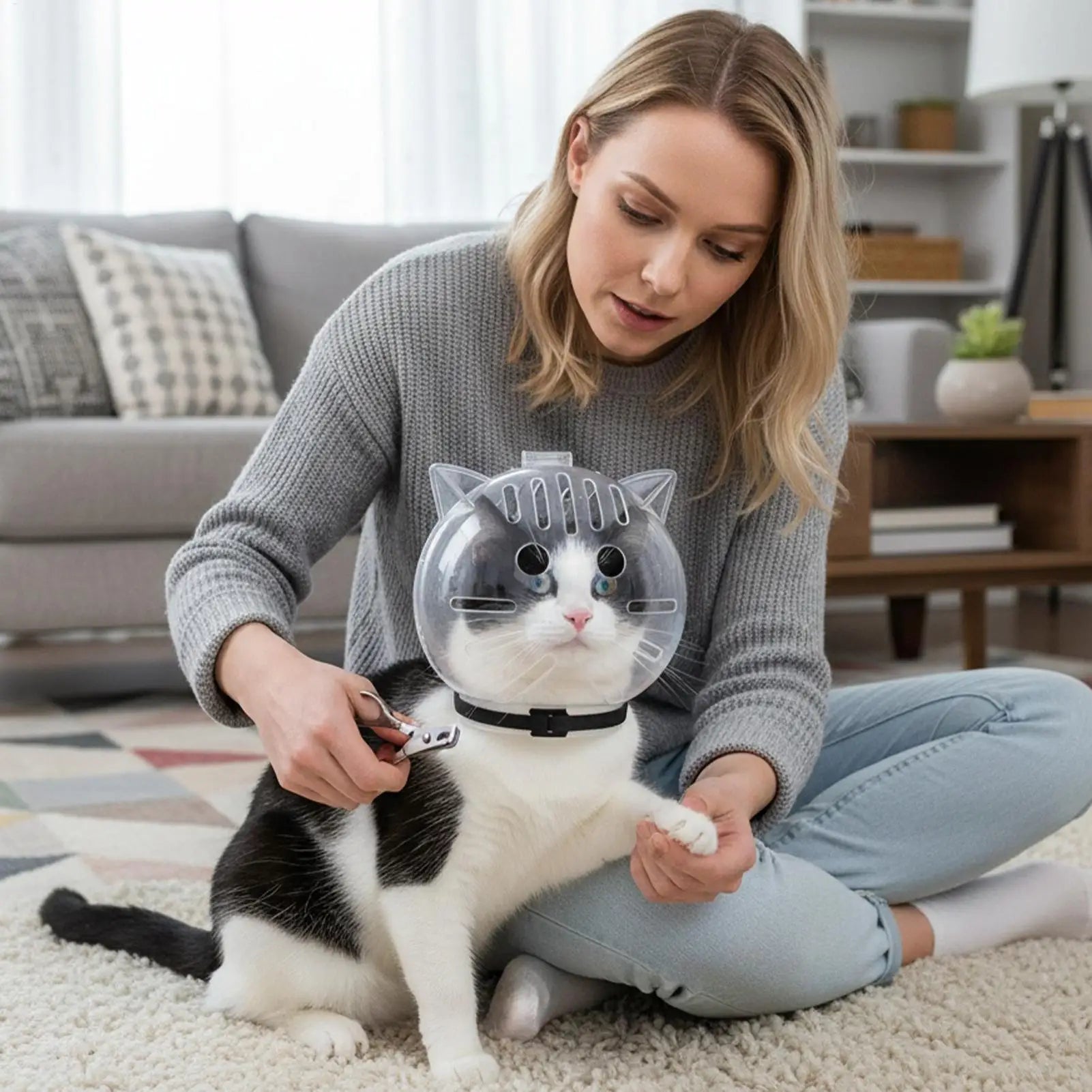 Bubble Muzzle Breathable Cat Hood