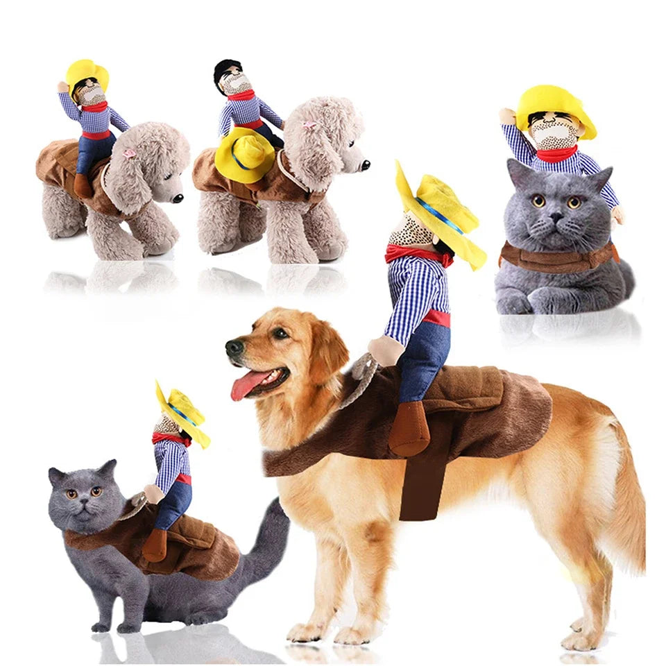 Halloween Party Dog Clothes Funny Cowboy Dressing