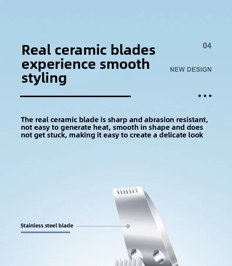 Grooming Clippers & LED Light LCD Display 18mm Wide Blade for Pet