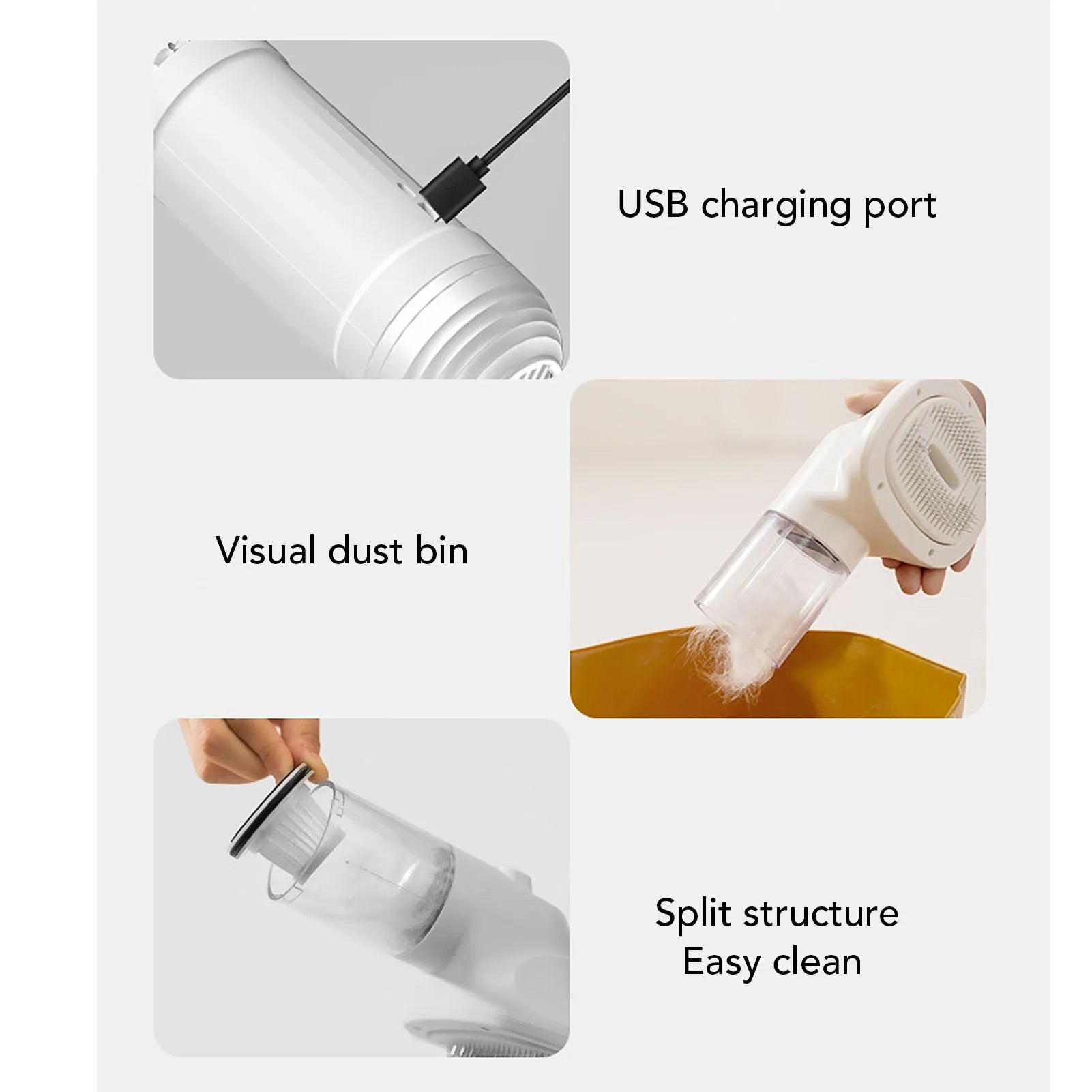 Pet Grooming Vacuum Cleaner Automatic Shedding Brush